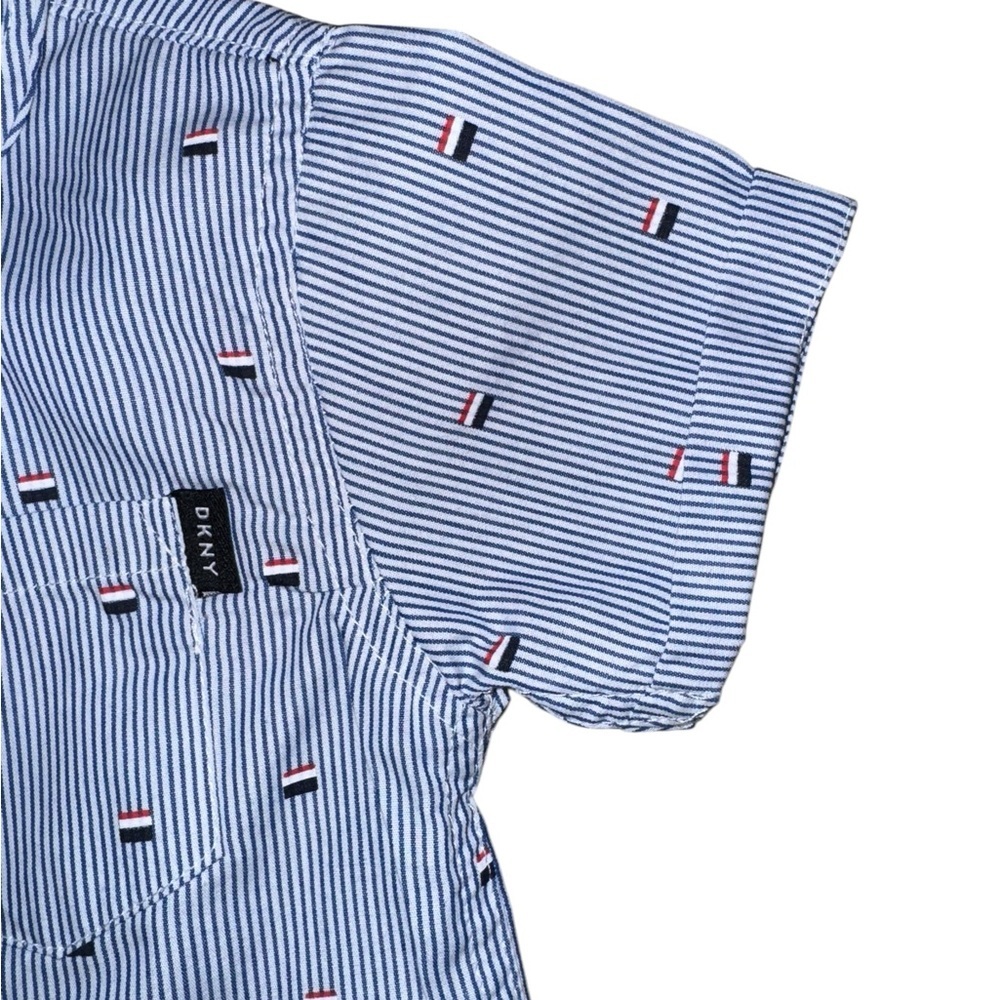 DKNY Boy’s Striped Baby Romper, 24M - Picture 4 of 5